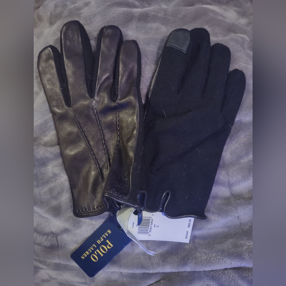 Mens Black Polo Gloves